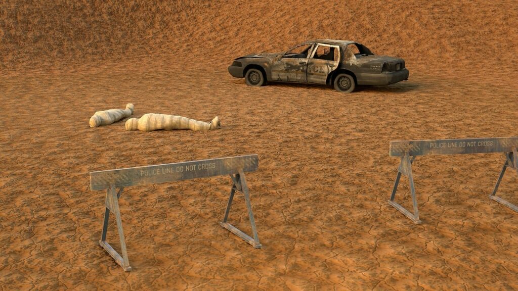 ypes of Evidence found on a murder scene.